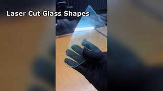 กระจกสีเขียว 4mm F ตัดรูปร่างผิดปกติ