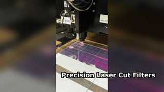 ฟิลเตอร์เคลือบสองด้านตัดวงกลม 1 มม. ด้วยเลเซอร์